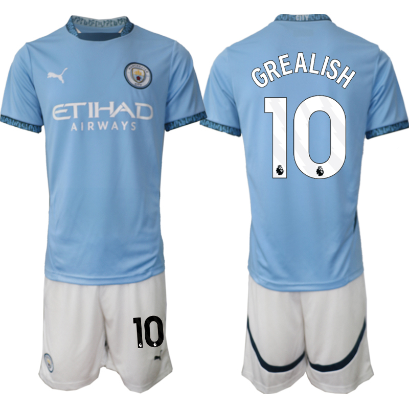 Men 2024-2025 Club Manchester City home blue #10 Soccer Jersey->customized soccer jersey->Custom Jersey